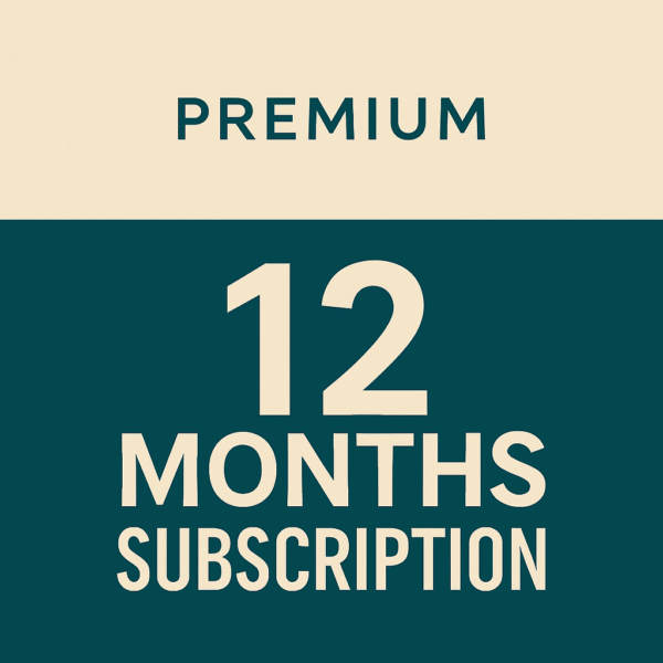 12 months subscription - 2 Screens